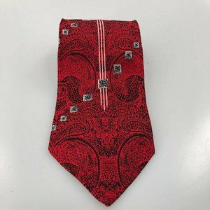 Rafael Rome New York Red Black White Paisley Tie
